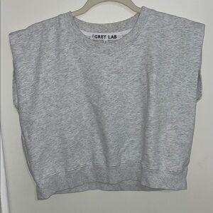 Grey Lab By Anthropologie Heather Gray Sleeveless Top | S